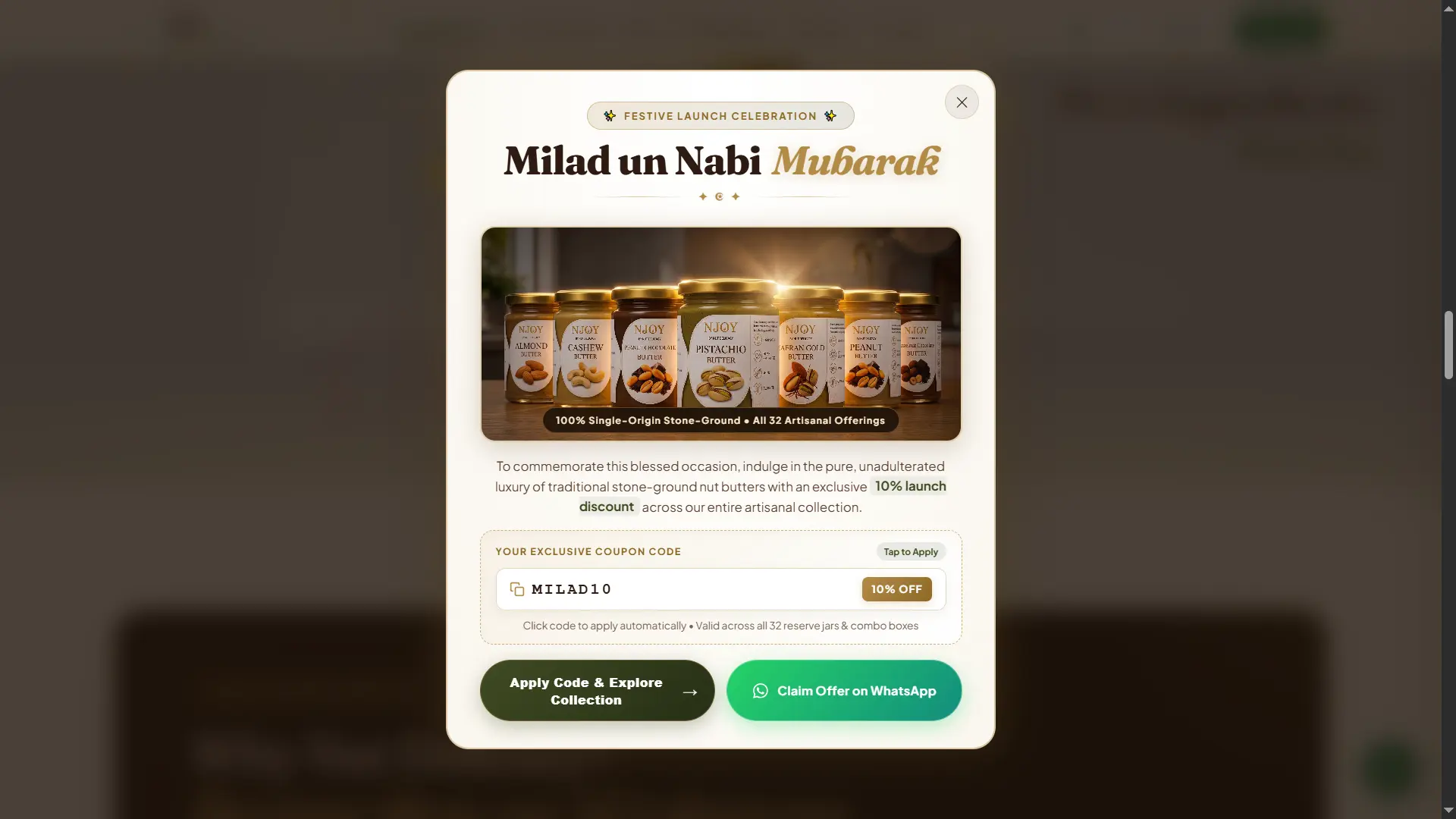 Nut Delicacy Milad un Nabi launch offer interaction