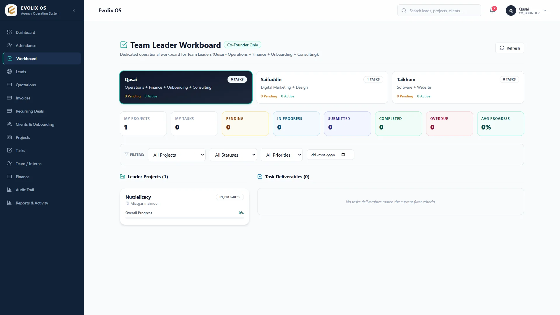 Evolix CRM Lead Management